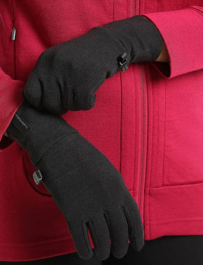 Icebreaker U Sierra Gloves - Fingervantar BLACK Clearance