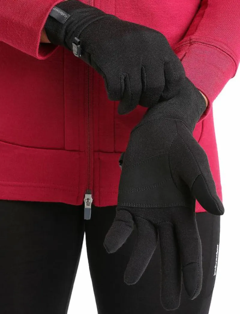 Icebreaker U Sierra Gloves - Fingervantar BLACK Clearance