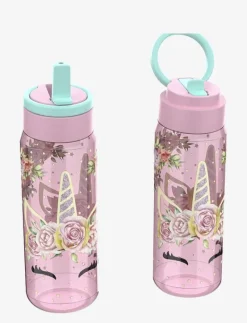 Euromic UNICORN GEMS, Water bottle with straw - Matdags PINK Outlet