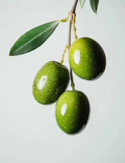 Upcycled olive wax pillar candle - Kronljus|Kunstindustrien Online