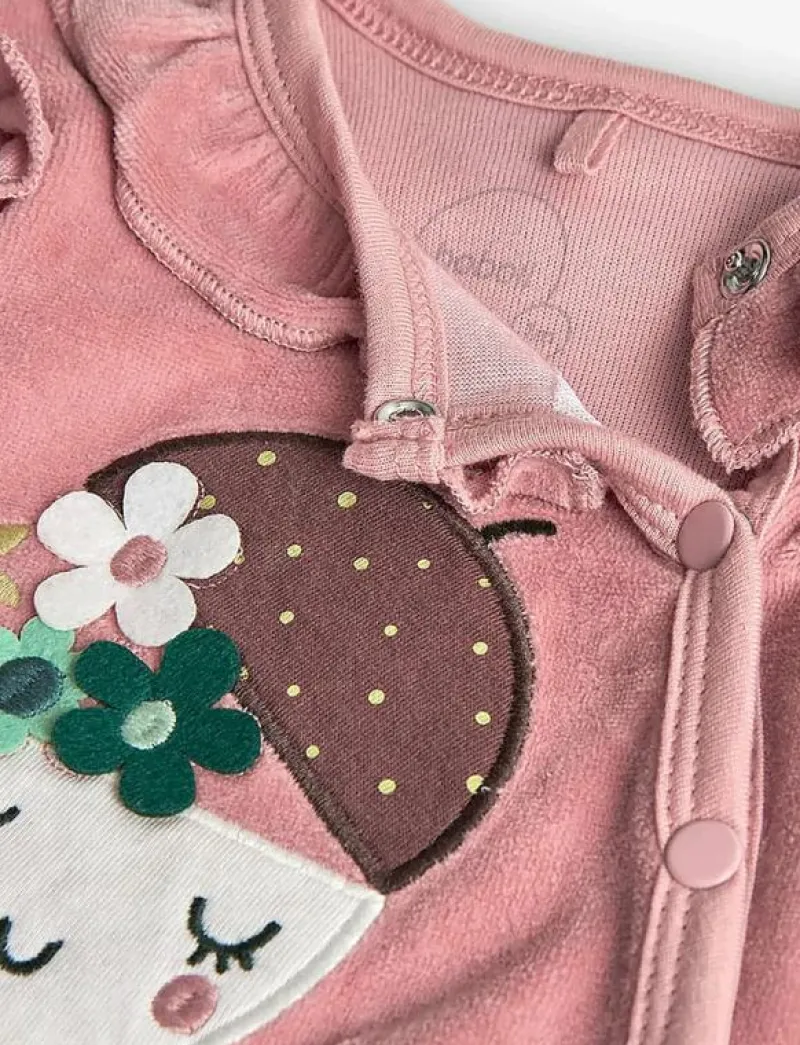 Velour play suit -BCI - Långärmad bodysuit|Boboli Discount