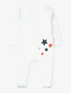 Boboli Velour play suit for baby girl -BCI - One-sie OFF WHITE New