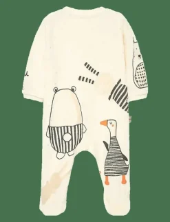 Boboli Velour play suit for baby -BCI - Långärmad bodysuit OFF WHITE Outlet