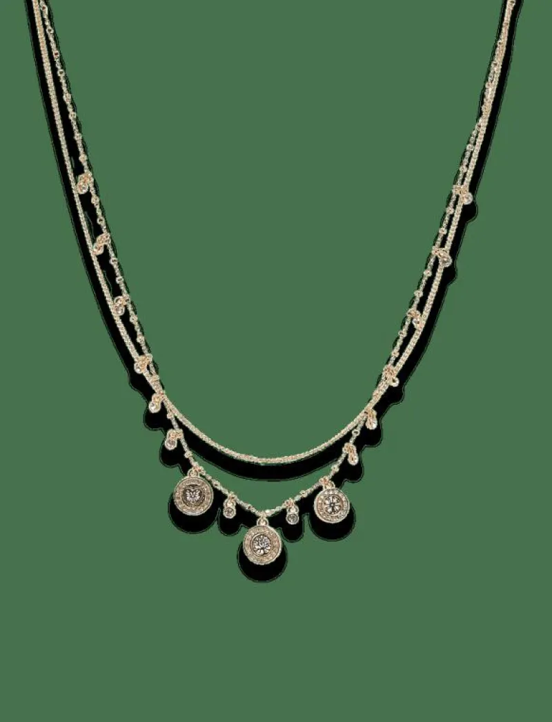 Pilgrim VERONICA coins & crystal necklace gold-plated - Statementhalsband GOLD PLATED Online
