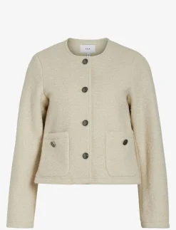 Vila VIKERA L/S SHORT JACKET - Koftor BIRCH Hot