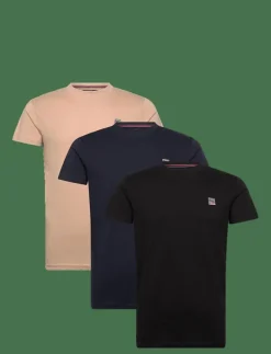 VINSON VIN 3 Pack T-Shirt Massimo Men - Kortärmad t-shirt TAPSHOE/DARKS/HUMUS