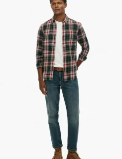 Superdry VINTAGE CHECK SHIRT - Rutiga skjortor GRACE CHECK GREEN Sale