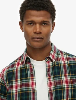 Superdry VINTAGE CHECK SHIRT - Rutiga skjortor GRACE CHECK GREEN Sale