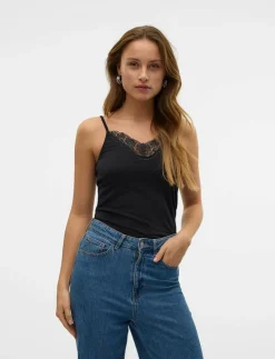VMINGE LACE SINGLET JRS NOOS - Linnen|Vero Moda Hot