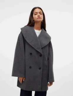 Vero Moda VMLONDYN LS COAT VMA - Ulljackor DARK GREY MELANGE Clearance