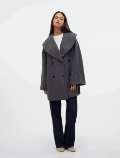 Vero Moda VMLONDYN LS COAT VMA - Ulljackor DARK GREY MELANGE Clearance