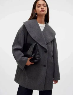 Vero Moda VMLONDYN LS COAT VMA - Ulljackor DARK GREY MELANGE Clearance