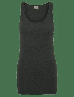 Vero Moda VMMAXI MY SOFT LONG TANK TOP NOOS - Linnen DARK GREY MELANGE Outlet