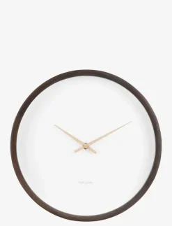 KARLSSON Wall clock Ancho medium - Väggklockor DARK WOOD Online