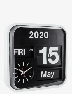 KARLSSON Wall clock Big Flip - Väggklockor WHITE/BLACK Clearance