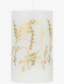 Wax Alter Candles 7x 12- Gold Wild Flowers - Blockljus|Kunstindustrien