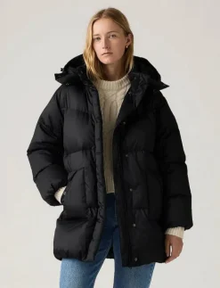 Levi's® WESTERN BUBBLE MIDI ANTHRACITE - Dunkappor BLACKS