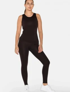 ZEBDIA Women Seamless Tank Top "Rib" - Linnen BLACK COFFEE Best
