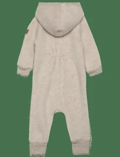 Wool Baby Suit w. Hood - Långärmad bodysuit|mikk-line Online