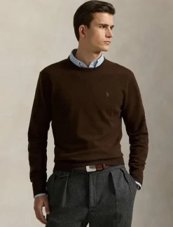 Polo Ralph Lauren Wool Crewneck Sweater - Rundhalsad CACAO BROWN HEATH Best