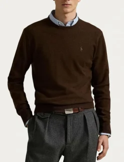 Polo Ralph Lauren Wool Crewneck Sweater - Rundhalsad CACAO BROWN HEATH Best