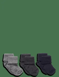 Wool rib baby socks - 3-pack - Bebisstrumpor|mp Denmark Best