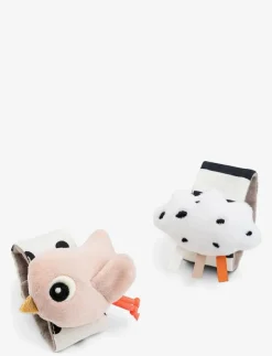 Wrist rattle set 2-pack Happy clouds - Interaktiva leksaker|Done by Deer Discount