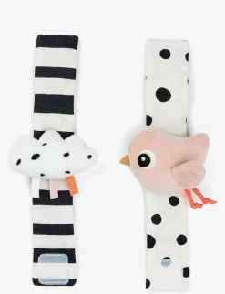 Wrist rattle set 2-pack Happy clouds - Interaktiva leksaker|Done by Deer Discount