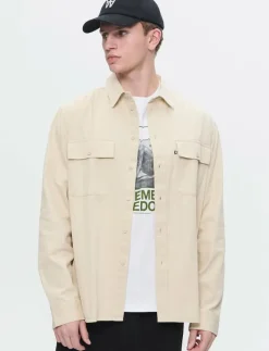 WOOD WOOD WWAxl Herringbone Shirt - Casual skjortor SAND GREY Online