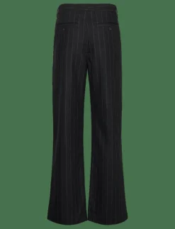 WOOD WOOD WWFraser Pleated Chinos - Chinos BLACK STRIPES Clearance