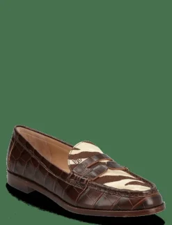 Wynnie Zebra-Print-Trim Embossed Loafer - Loafers|Lauren Ralph Lauren Clearance