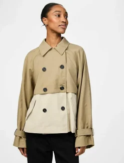 YAS TURBO SHORT TRENCHCOAT - Trenchcoats LEAD GRAY Best