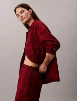 Calvin Klein YD FLANNEL PANT - Nederdelar 19509 JOTTED MADRAS PLAID+ZINFANDEL Sale