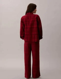 Calvin Klein YD FLANNEL PANT - Nederdelar 19509 JOTTED MADRAS PLAID+ZINFANDEL Sale