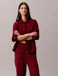 Calvin Klein YD FLANNEL PANT - Nederdelar 19509 JOTTED MADRAS PLAID+ZINFANDEL Sale