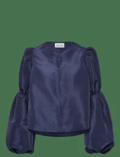 Zoey double pouf sleeve blouse - Långärmade blusar|Malina New